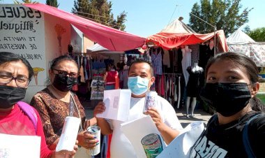 Realizan en Ecatepec colecta económica como sustento de lucha