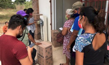 Colonos de la Unidad Antorchista de Chetumal recibe apoyo alimentario “Hambre Cero”