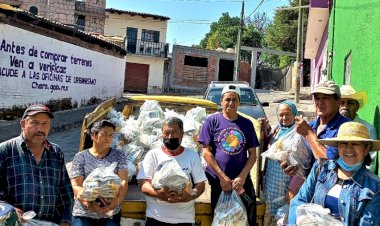 Antorchistas de Charo gestionan apoyos alimentarios