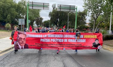 Hidalguenses exigen libertad a preso  político antorchista, Domingo Ortega