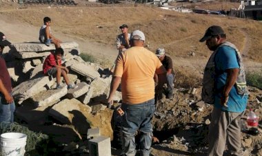 Toma comunitaria de agua potable en Baja California