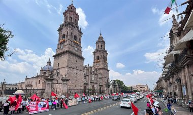 Desde Michoacán, exigen justicia por antorchistas asesinados en Guerrero