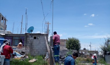 Antorcha logra electrificación en colonia Cuitláhuac