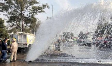 Megafugas de agua y fallas en drenaje afectan a capital tamaulipeca