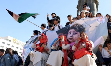 Tijuanenses y cachanillas antorchistas marchan en apoyo a Palestina