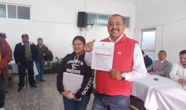 El antorchista Ramiro Miguel se registra como precandidato en Armadillo, SLP