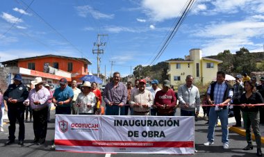Gobierno de Ocoyucan inaugura calle principal en   Santa Martha Hidalgo