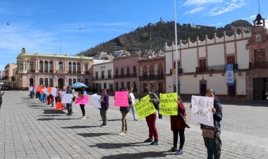 Con cadena humana, zacatecanosexigen diálogo y soluciones