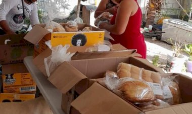 Entregan apoyo alimentario en colonias antorchistas por parte del Dif municipal de Cancún