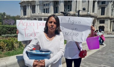 Antorchistas de la CDMX en jornada nacional de protesta por grave escasez de agua