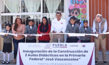 Maestros antorchistas de Puebla logran construcción de aulas