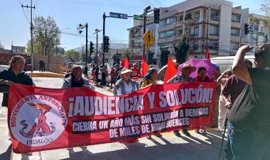 Protesta Antorcha, a punto de cerrar el año no hay soluciones por parte del Gobierno de Hidalgo